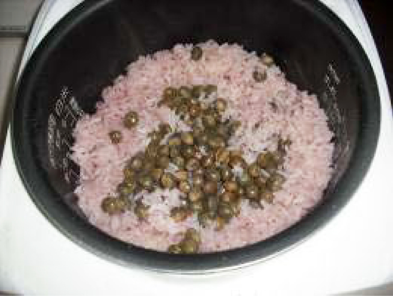 ツタンカーメンのエンドウ豆ご飯1