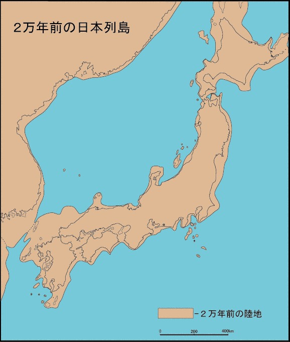 2万年前の日本列島