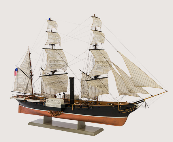 黒船（サスケハナ号）模型（ヌマジ交通ミュージアム蔵）