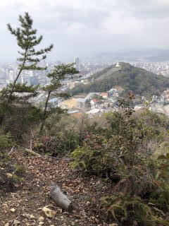 尾長山から二葉山を望む