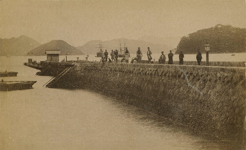 宇品町桟橋ノ景（広島市郷土資料館蔵）