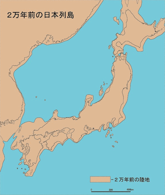 2万年前の日本列島